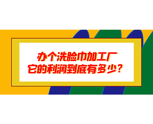 辦個(gè)洗臉巾加工廠，它的利潤到底有多少？